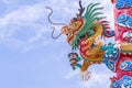 Chinese style dragon statue on natural light