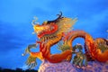 Chinese style golden dragon statue Royalty Free Stock Photo