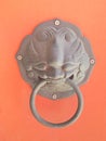 Chinese style hand door knocker Royalty Free Stock Photo