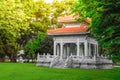 Chinese style pavilion in the park for the general public to sit and relax at Lumpini public park, Bangkok, Thailand Royalty Free Stock Photo