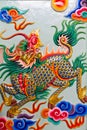 Chinese style sculpture art kilin Royalty Free Stock Photo
