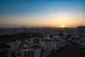 Chinese suburb in sunset time