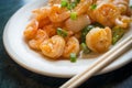 Chinese Szechuan Shrimp Royalty Free Stock Photo