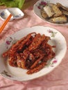 Chinese Szechuan spicy chili fish appetizer