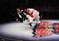 Chinese taiji kung fu game Royalty Free Stock Photo