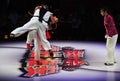 Chinese taiji kung fu game Royalty Free Stock Photo