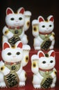 Chinese talisman cat figurines