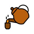 Chinese Tea vector, Beverage filled icon editable stroke Royalty Free Stock Photo