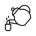 Chinese Tea vector illustration, Beverage line style icon Royalty Free Stock Photo