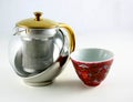 Chinese teapot and cup Royalty Free Stock Photo