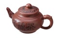 Chinese teapot on a white background Royalty Free Stock Photo