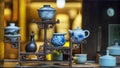 Chinese teapots display