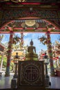 Chinese temple with Buddha at sunny day Royalty Free Stock Photo