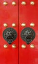 Chinese temple door Royalty Free Stock Photo