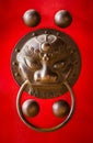 Chinese temple door handle Royalty Free Stock Photo