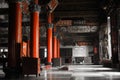 Chinese temple interior Royalty Free Stock Photo