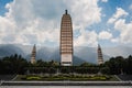 Chinese temple located in Dali City, Yunnan Province in Southern China, Three Buddha Pagoda Royalty Free Stock Photo