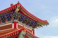 Chinese temple in the morning with cloudy skies. Royalty Free Stock Photo