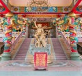 Chinese temple and Na Zha god Royalty Free Stock Photo
