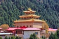 Chinese temple or pagoda tibet style and landmarks public place in Ganzi Royalty Free Stock Photo