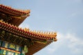 Chinese temple rooftop Royalty Free Stock Photo