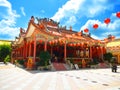 Chinese Temple in Thailand against blue sky