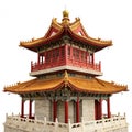 Chinese temple tower on white background Royalty Free Stock Photo