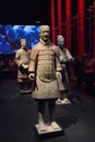 Chinese terracotta warriors at Moesgaard Museum, Aarhus, Denmark Royalty Free Stock Photo