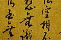 Chinese text on canvas