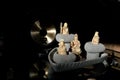 Chinese Three Immortals Star Gods Fu Lu Shu Guan Shi Yin Safe Sound Gong Royalty Free Stock Photo