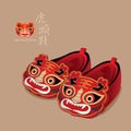 Chinese tiger-head shoes for kid