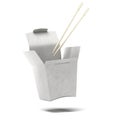 Chinese To-Go Box and Chopsticks