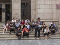 Chinese tourists visiting Shanghai