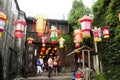 Chinese tourists in Wuzhen Town China