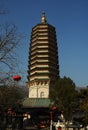 Chinese Tower in Buddhist Temple
