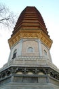 Chinese Tower in Buddhist Temple