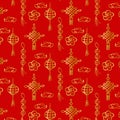chinese tradisional lenterns imlek seamless pattern Royalty Free Stock Photo