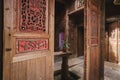 Chinese traditional ancient building indoor, Chinese style entrance courtyard