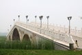 Chinese traditional architectural landscape stone bridge Royalty Free Stock Photo