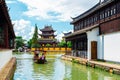 Shanghai Zhujiajiao water town, Chinese traditional village Royalty Free Stock Photo