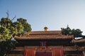 Chinese traditional architecture, Chinese roof top design in Beijing Royalty Free Stock Photo