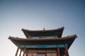 Chinese traditional temple architecture, Chinese roof top design in Beijing Royalty Free Stock Photo