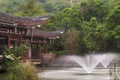 Chinese traditional architecture garden scenery Royalty Free Stock Photo