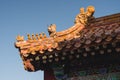 Chinese traditional architecture, Chinese roof top design in Beijing Royalty Free Stock Photo