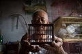 Chinese traditional bird cage worker