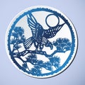 Chinese Traditional Blue And White Porcelain, Eagle