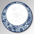 Chinese Traditional Blue And White Porcelain, Flowers