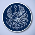 Chinese Traditional Blue And White Porcelain, Phoenix Royalty Free Stock Photo