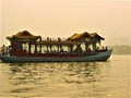 Chinese traditional boat, luminescence, evanescence and lake Royalty Free Stock Photo