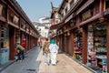 Chinese traditional building east market at the riverbank of Qinhuai River in Nanjing City, Jiangsu Province, China